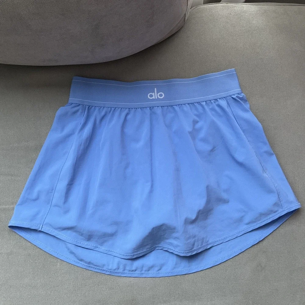 Alo Yoga Match Point Tennis Skirt Crystal Clear Blue S